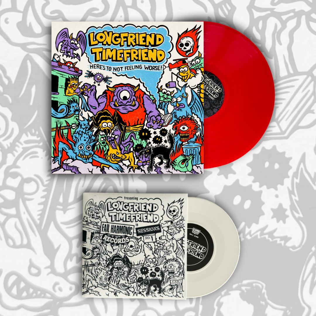 Longfriend Timefriend - Here's to Not Feeling Worse! LP + Fail Harmonic Sessions #1 7" Bundle