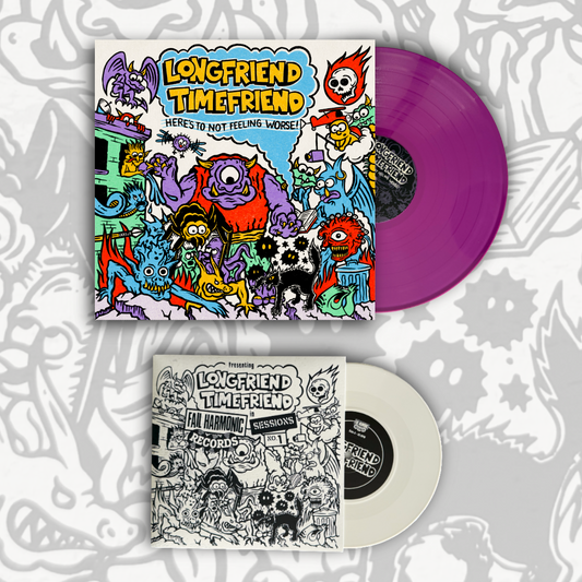 Longfriend Timefriend - Here's to Not Feeling Worse! LP + Fail Harmonic Sessions #1 7" Bundle