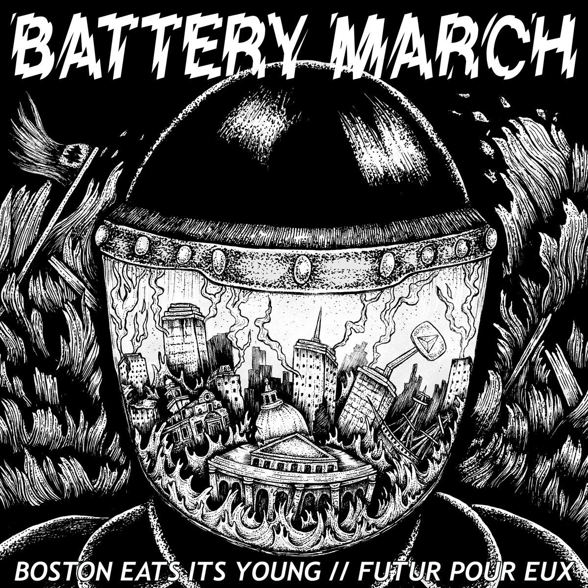 Battery March - Boston Eats Its Young 7"